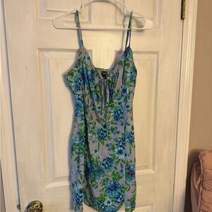 Wild Fable Floral Blue and Green Dress